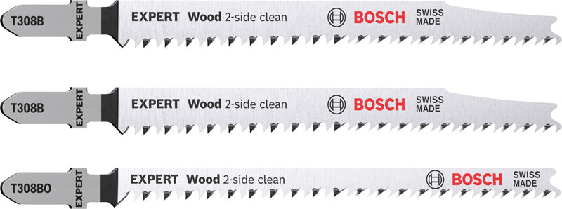 EXPERT ‘Wood 2-side clean‘ Stichsägeblatt-Set, 3-tlg., T308B/BO