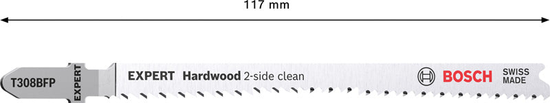 EXPERT ‘Hardwood 2-side clean’ T 308 BFP Stichsägeblatt, 25 Stück