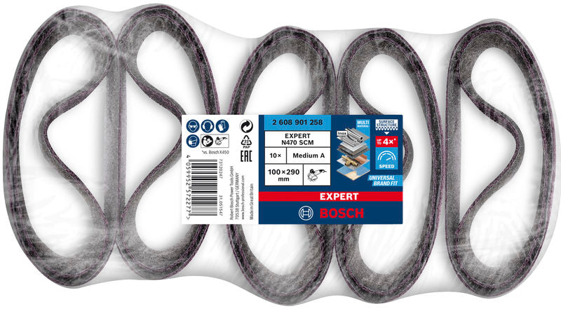 EXPERT N470 Schleifhülse für Satinierer, 100 x 290 mm, 90 mm, mittel, 10 Stk.