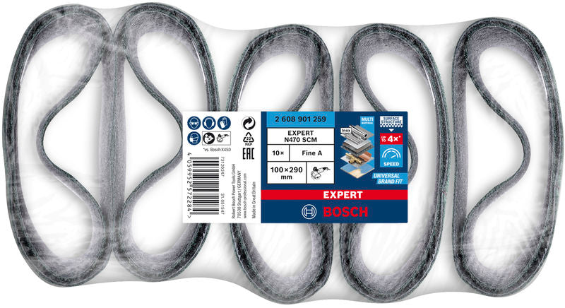 EXPERT N470 Schleifhülse für Satinierer, 100 x 290 mm, 90 mm, fein, 10 Stk.