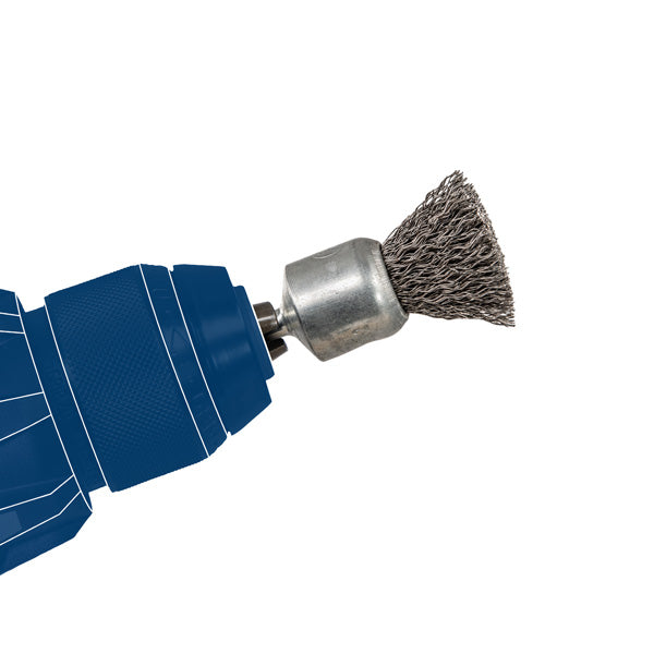 PRO Metal clean Scheibenbürste, gerader Schaft, 75 x 0,2 mm