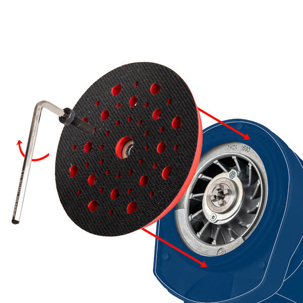 EXPERT Universal-Multi-Loch-Schleifteller, 125 mm, mittel