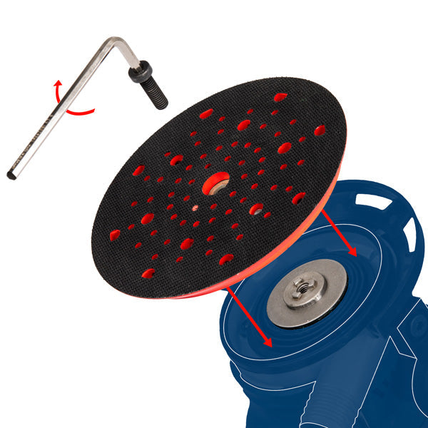 EXPERT Universal-Multi-Loch-Schleifteller, 150 mm, mittel