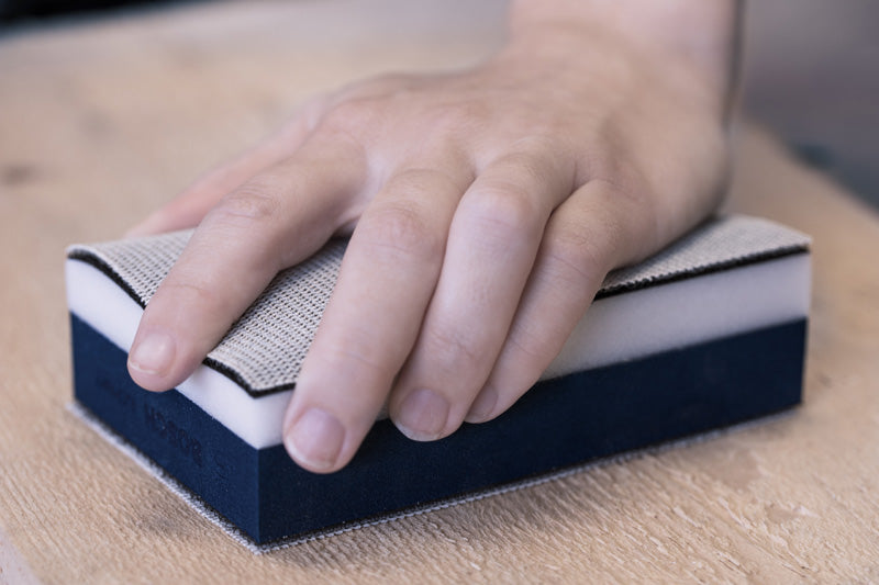 EXPERT Dual Density Set: Handschleifblock und Schleifnetz, 80x133 mm