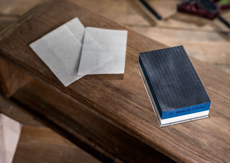 EXPERT Dual Density Set: Handschleifblock und Schleifnetz, 80x133 mm