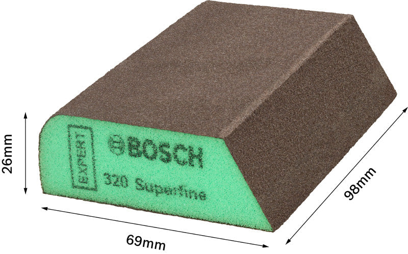 EXPERT Combi S470 Schaumstoff-Schleifblock 69 x 97 x 26 mm, superfein