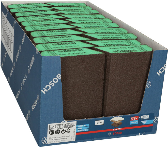 EXPERT Combi S470 Schaumstoff-Schleifblock 69 x 97 x 26 mm, superfein