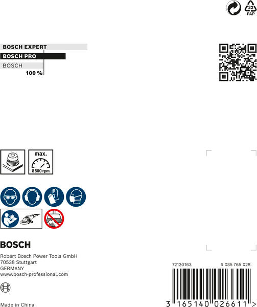 PRO Metal clean Topfbürste, 100 x 0,5 mm, Gewinde