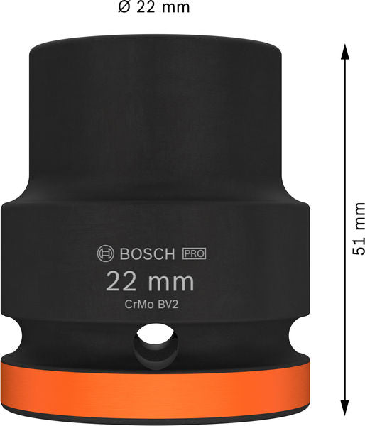 PRO Impact Steckschlüsselsatz, 3/4", 22 mm, Standard