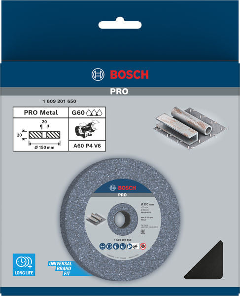 PRO Metal Schleifscheibe, 150 x 20 x 20 mm, G60