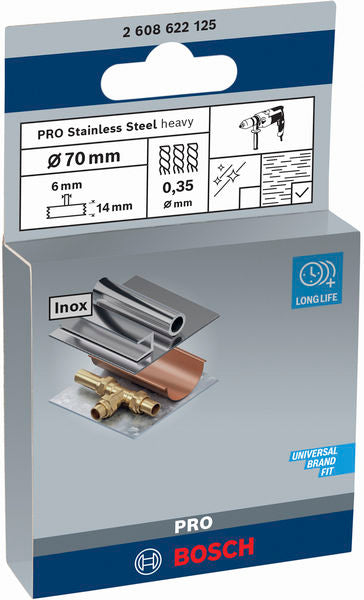 PRO Stainless Steel heavy Scheibenbürste, gerader Schaft, 70 x 0,35 mm