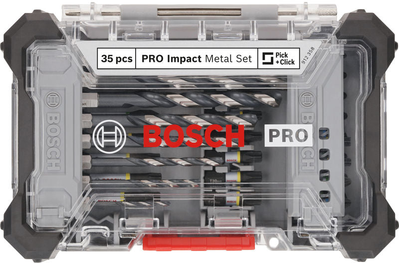 PRO Impact Schrauberbits und Metallbohrer Set, 35-tlg.