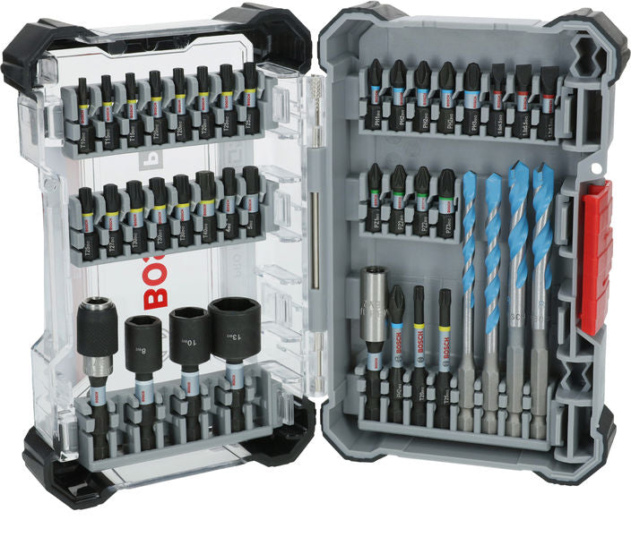 PRO Impact Schrauberbits und Multi Construction Bohrer Set, 40-tlg.