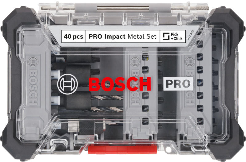 PRO Impact Schrauberbits und Metallbohrer Set, 40-tlg.