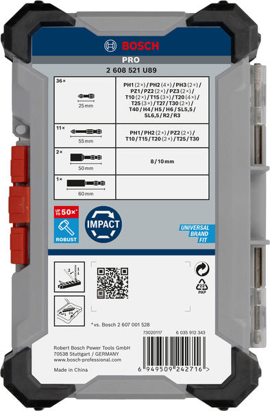 PRO Impact Schrauberbit Set, 50-tlg.
