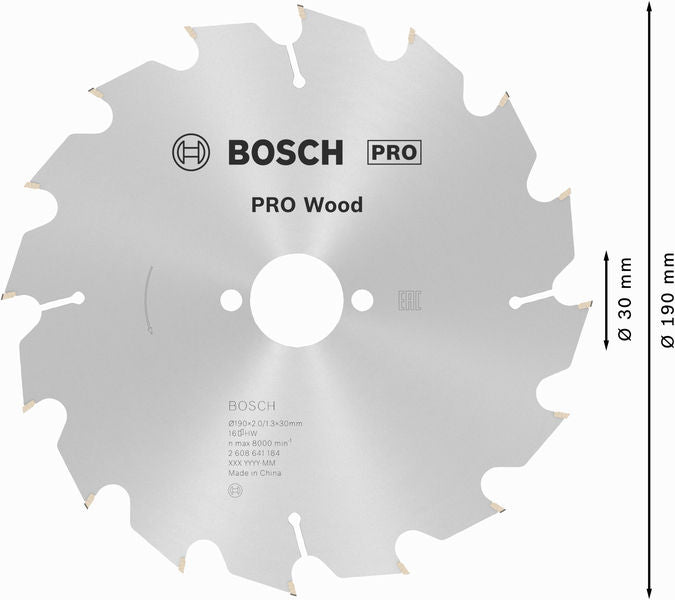 PRO Wood Kreissägeblatt, 190 x 2 x 30 mm