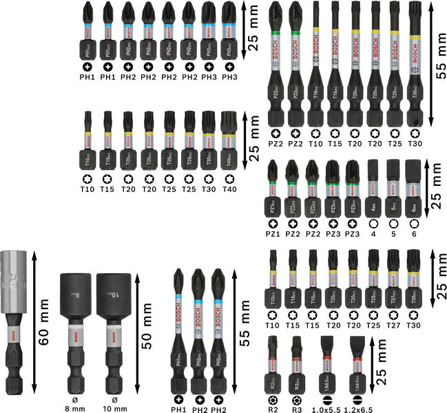 PRO Impact Schrauberbit Set, 50-tlg.