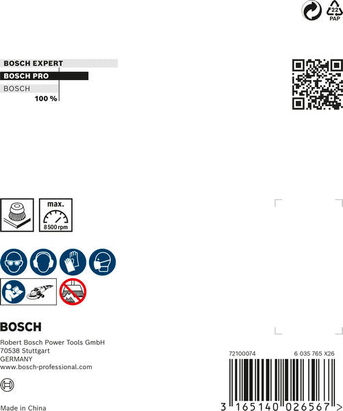 PRO Metal heavy Topfbürste, 90 x 0,8 mm, Gewinde