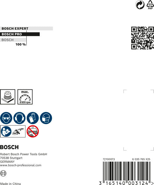 PRO Metal heavy Topfbürste, 90 x 0,5 mm, Gewinde