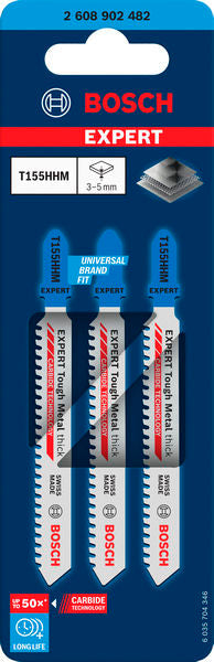 EXPERT Tough Metal thick T155HHM Stichsägeblatt, 3 Stk.