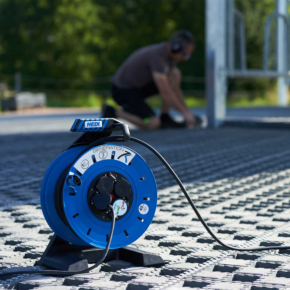 Vollkunststoff-Kabeltrommel Generation 7 Champion 40 m H07RN-F 3G2,5 IP54 Ø290 mm