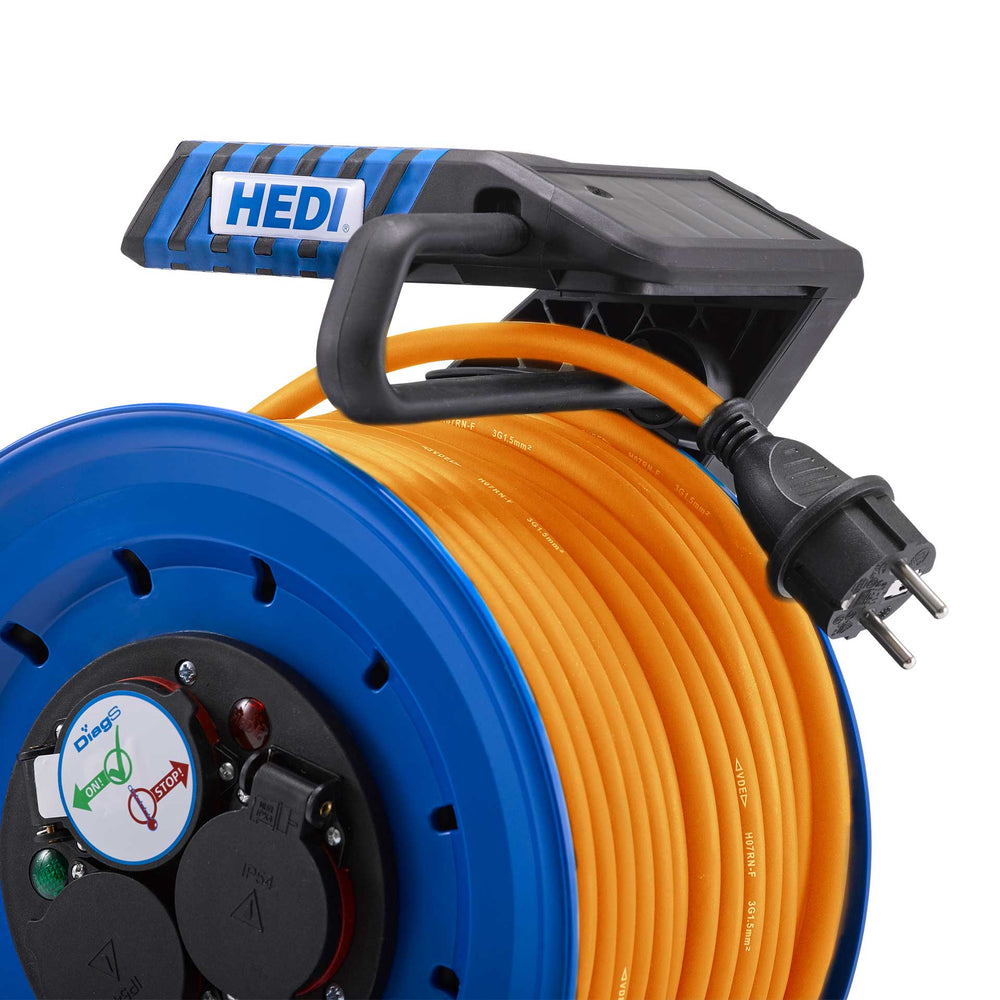 Vollkunststoff-Kabeltrommel Generation 7 Companion 40 m H07BQ-F 3G1,5 IP44 Ø250 mm