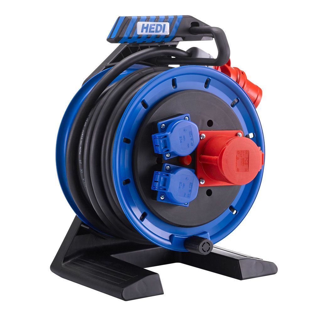 Vollkunststoff-Drehstromkabeltrommel Generation 7 Companion 20 m H07RN-F 5G2,5 16A 400V IP44 Ø250 mm