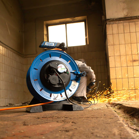 Vollkunststoff-Kabeltrommel Generation 7 Champion mit Schleifring 40 m H07BQ-F 3G2,5 IP54 Ø 290 mm