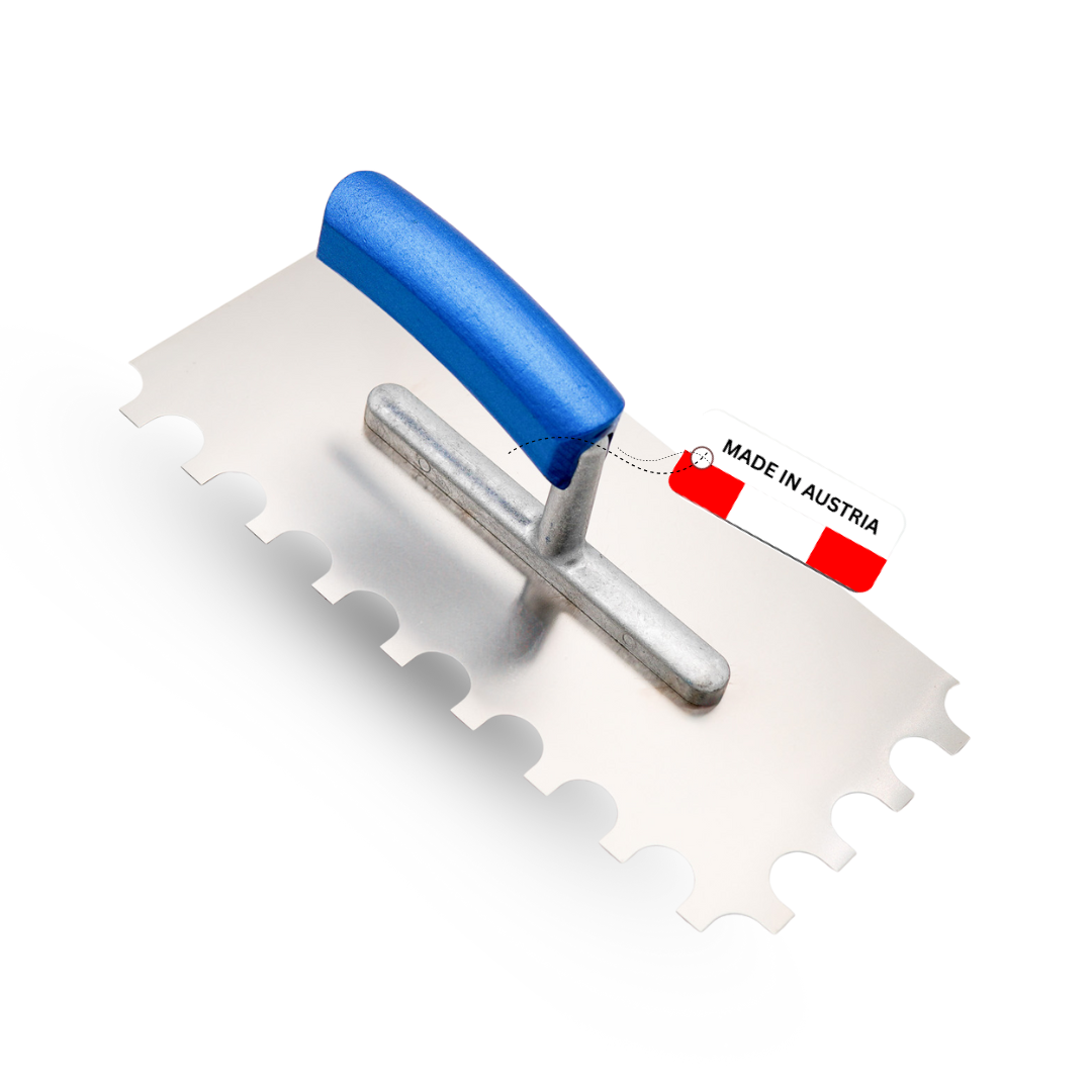 Zahnkelle Edelstahl rostfrei – Blauer Buchenholzgriff – E4–E20 / R20 – Profi Qualität