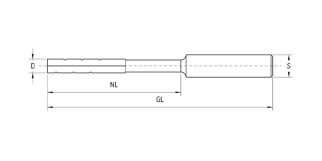 Langlochbohrer – Linkslauf, gewunden mit Spanbrecher