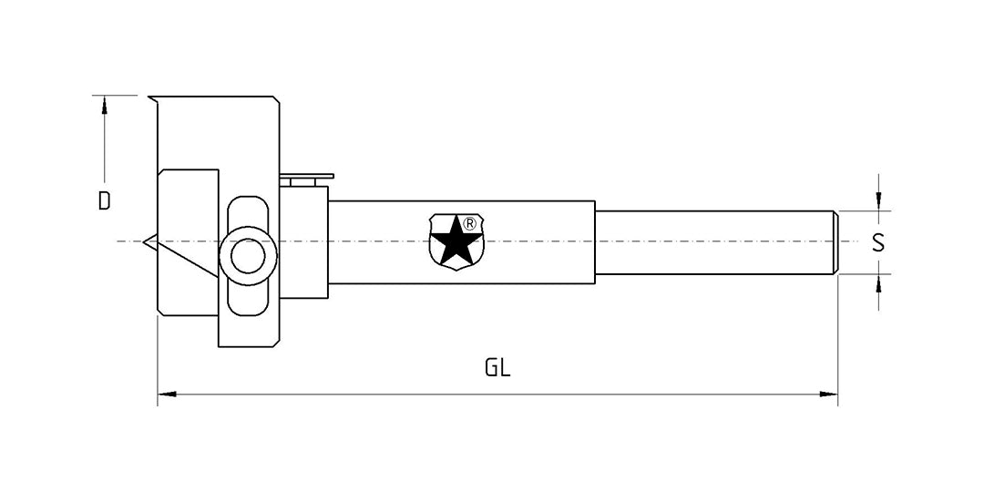 Verstellbarer Kunstbohrer 34–80 mm – inklusive Zubehör & Ersatzteile