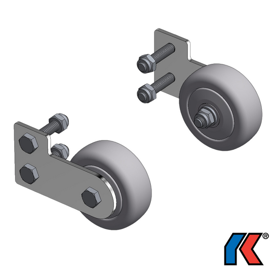 Werkfit Räder-Set für TopLine Arbeitstisch aus robustem Metall mit Montagehalterungen und Schrauben