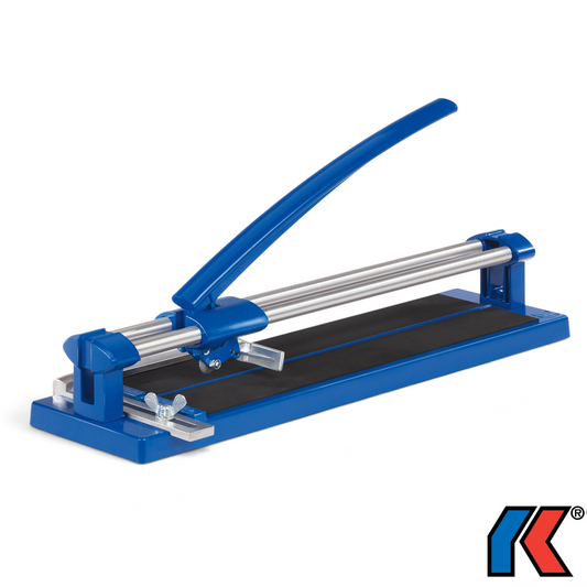 Werkfit Kaufmann Fliesenschneidmaschine MAXIFLIES 410 mm in Blau mit Führungsschienen für präzise Schnitte
