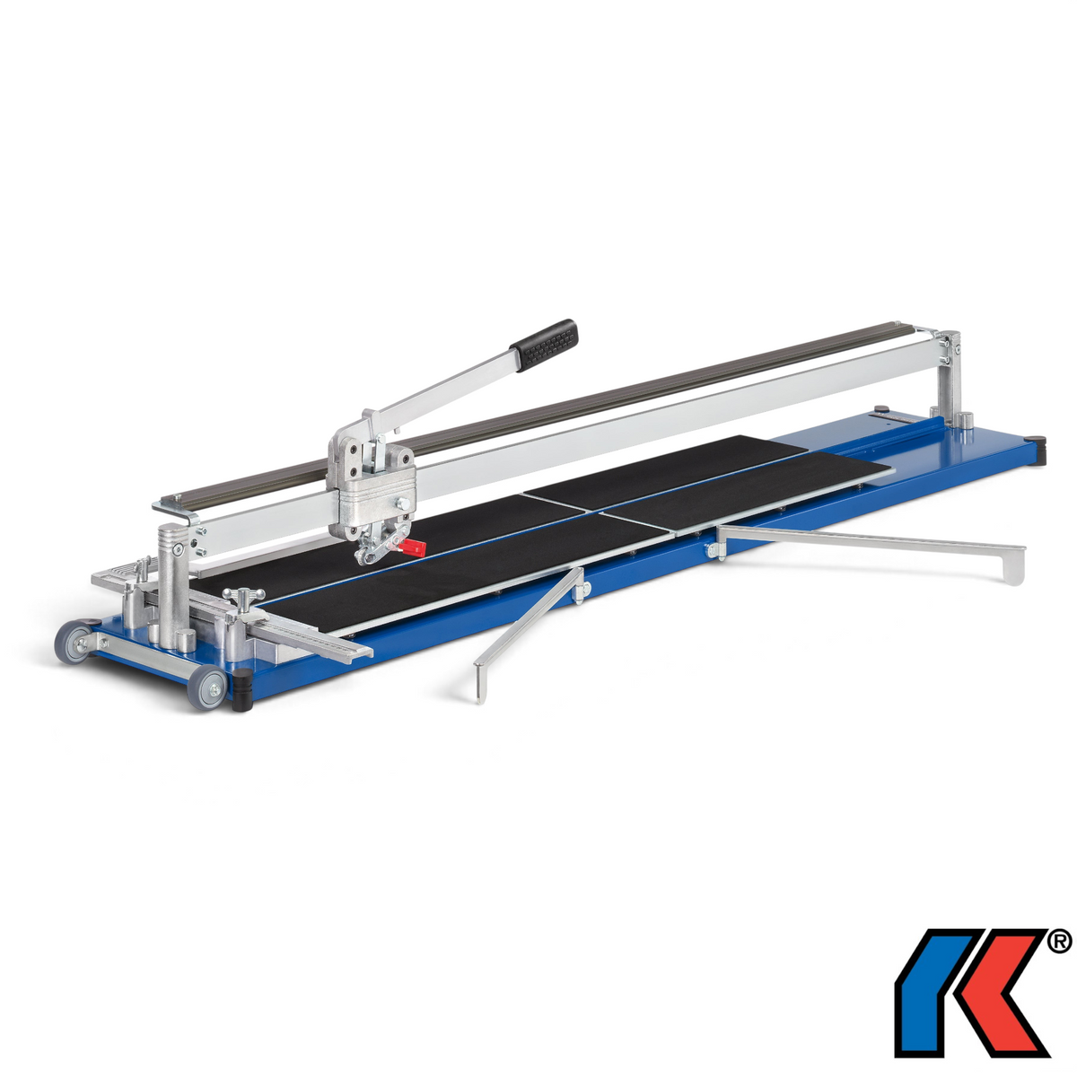 Werkfit Kaufmann Topline Standard Fliesenschneidmaschine in Blau mit Führungsschiene und präzisem Schneidkopf