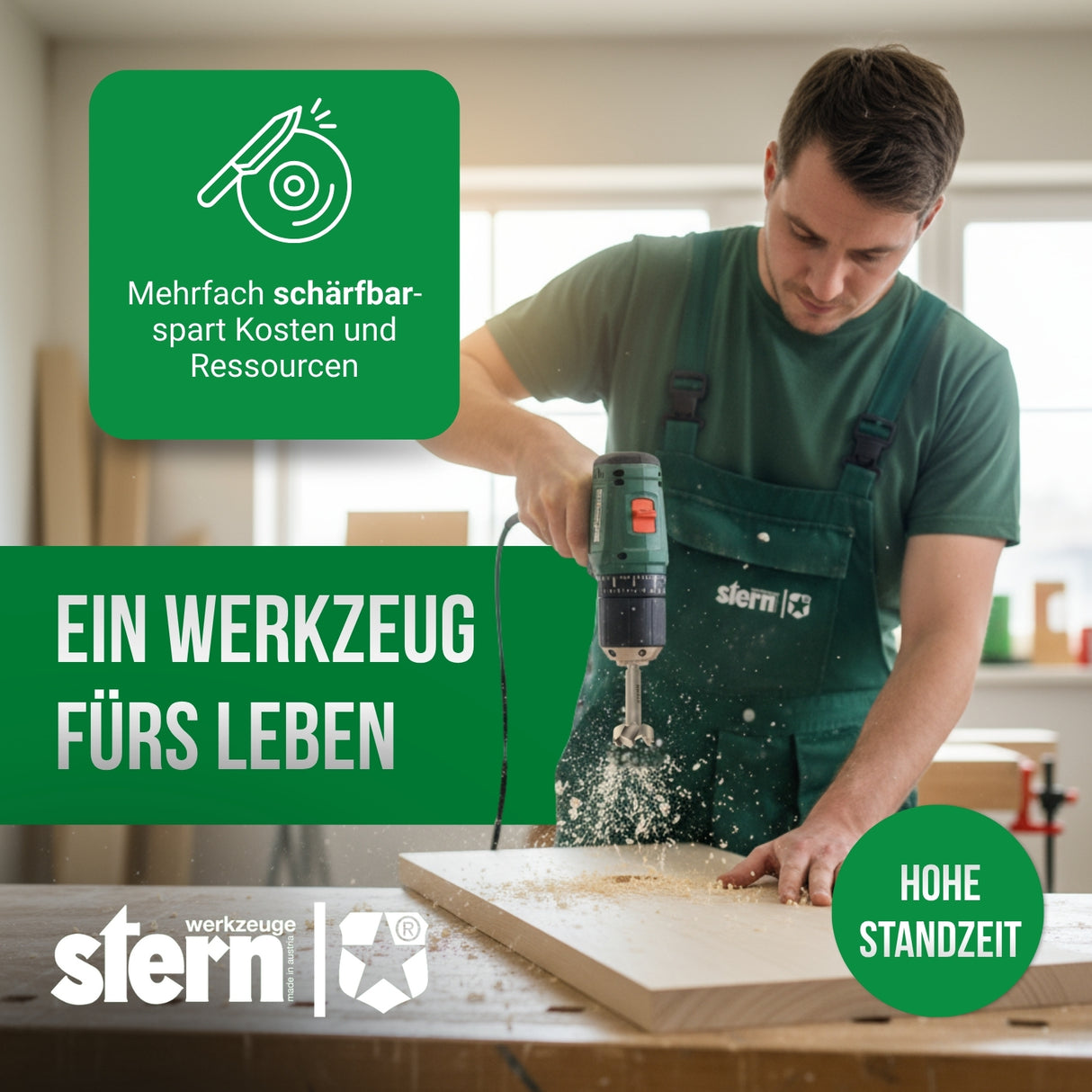 Forstnerbohrer Set Holz – STERN 5-teilig Ø 15–35 mm – Für Hartholz & Weichholz – Profi Qualität