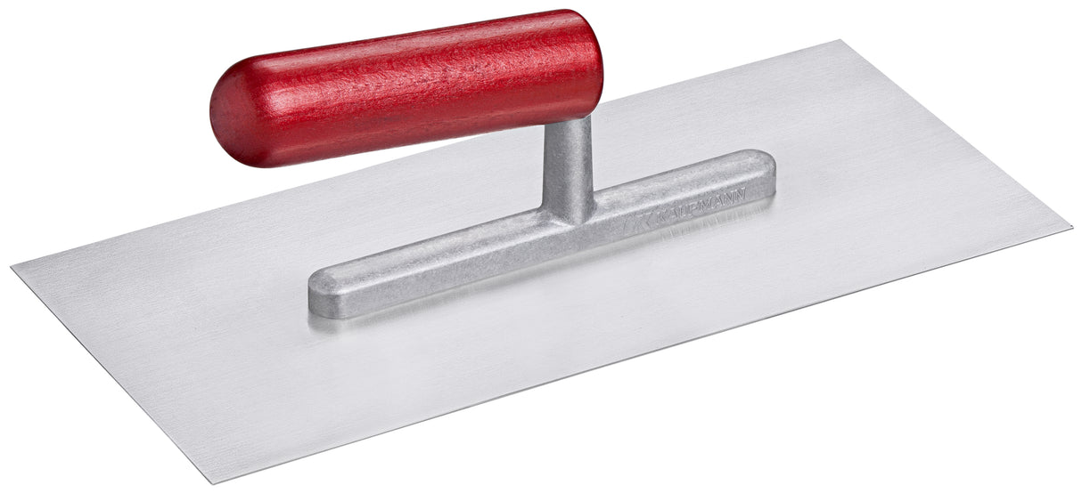 Glättekelle mit zylindrischem Holzgriff