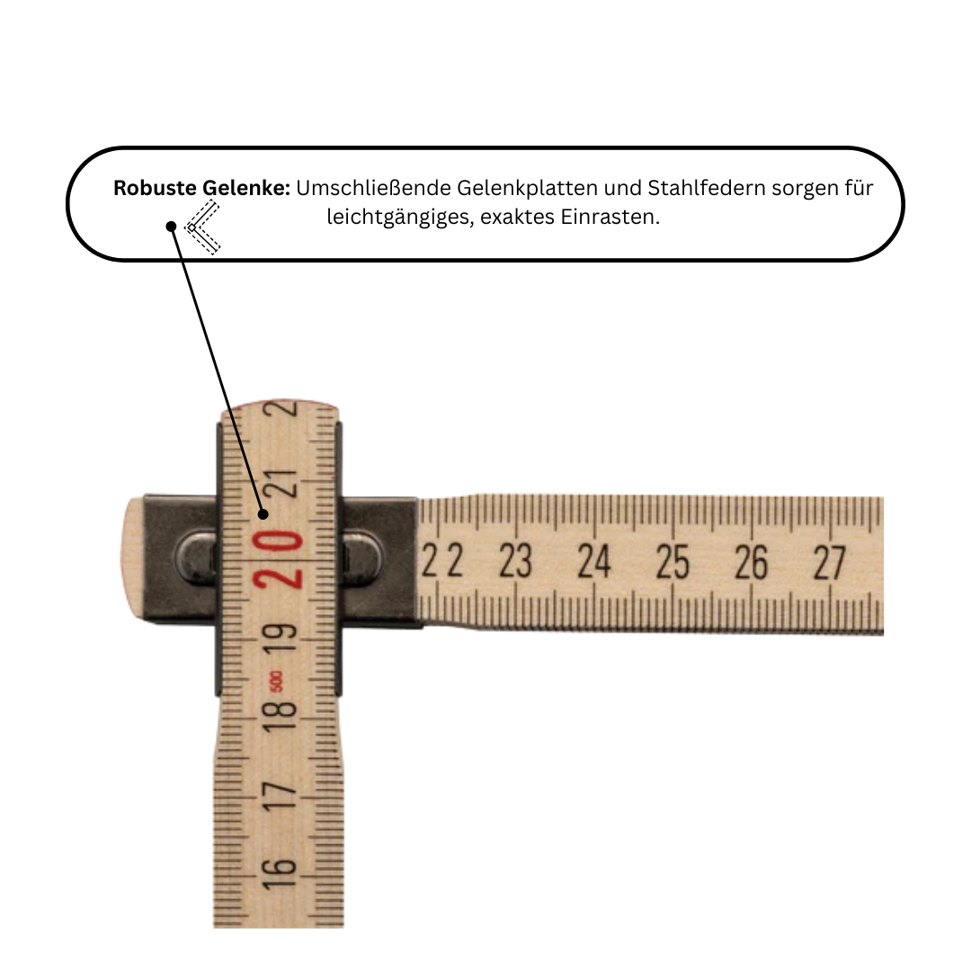 Holz-Gliedermaßstab Type 507 N  individuell bedruckbar mit Logo