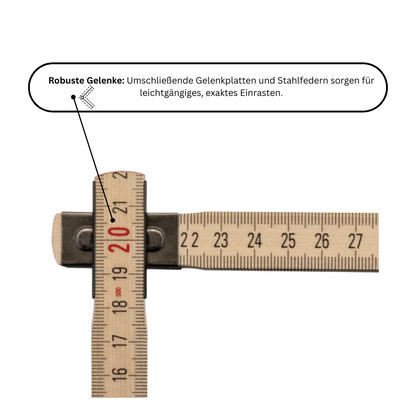 Holz-Gliedermaßstab Type 507 N  individuell bedruckbar mit Logo