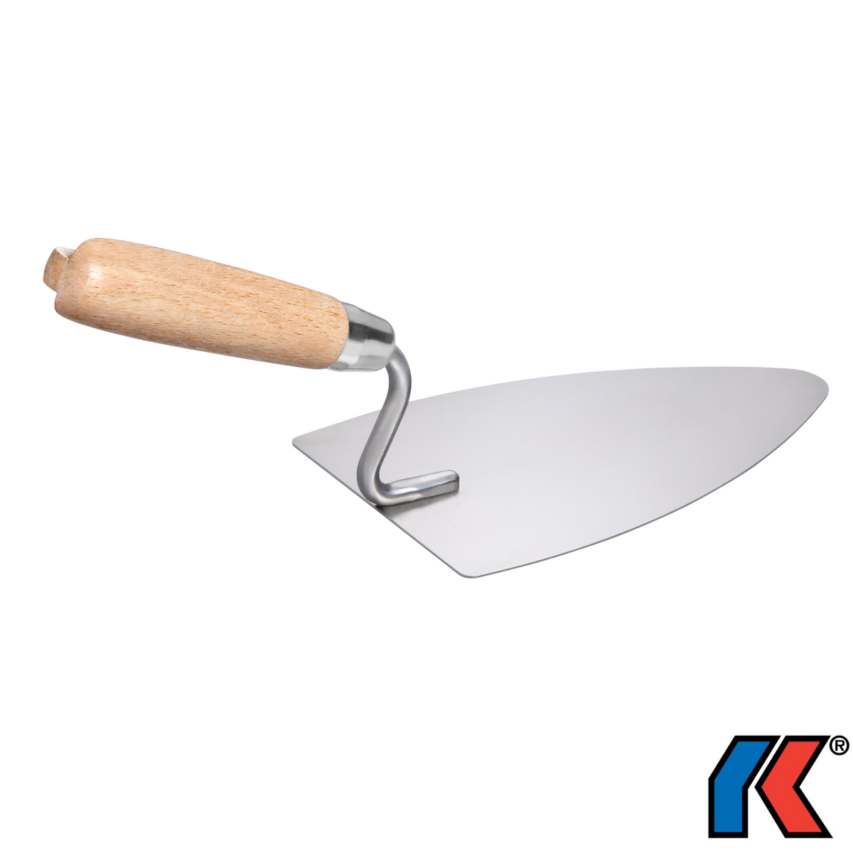 Werkfit Klinker- und Maurerkelle aus rostfreiem Edelstahl mit ergonomischem Holzgriff für präzise Maurerarbeiten