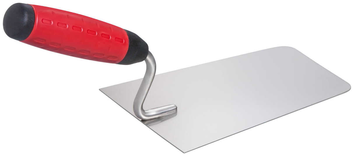 Maurerkelle rostfrei mit abgerundeten Kanten mit Softgriff