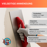 Glättekelle Edelstahl rostfrei – Profiqualität – Roter Buchenholzgriff – 500 × 130 mm