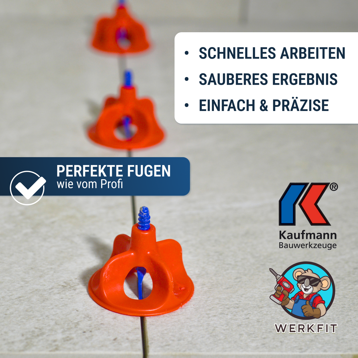 Fliesenverlegehilfe Nivelliersystem 1,5 mm