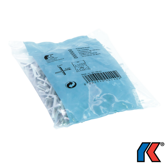 Werkfit Fliesenkreuze 2 mm in einer Packung mit 250 Stück für präzise Fugenabstände bei Fliesenarbeiten