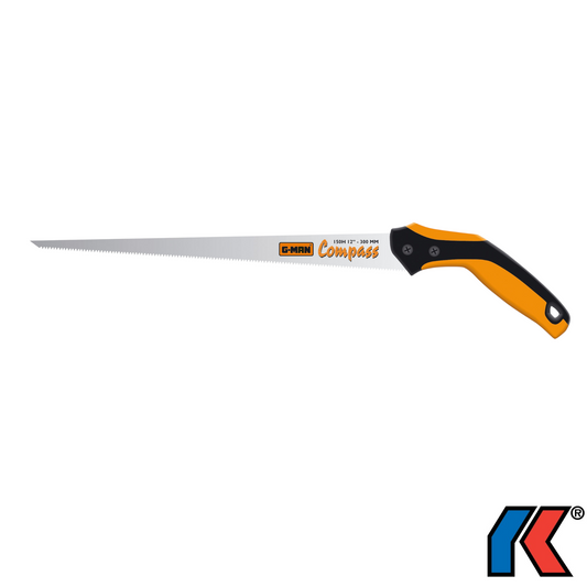 Werkfit G-MAN Stichsäge Compass mit 300 mm Sägeblatt und ergonomischem orange-schwarzem Handgriff