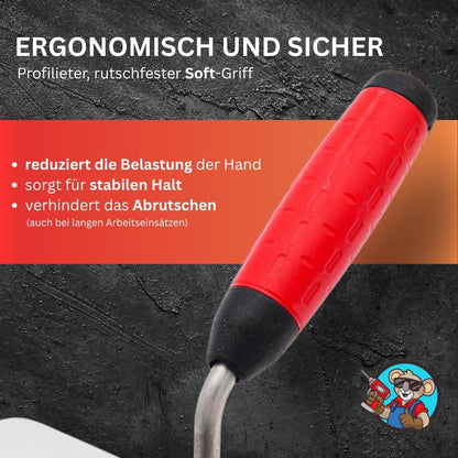 Rostfreie Eimerkelle 140 mm – Mörtelkelle mit Softgriff