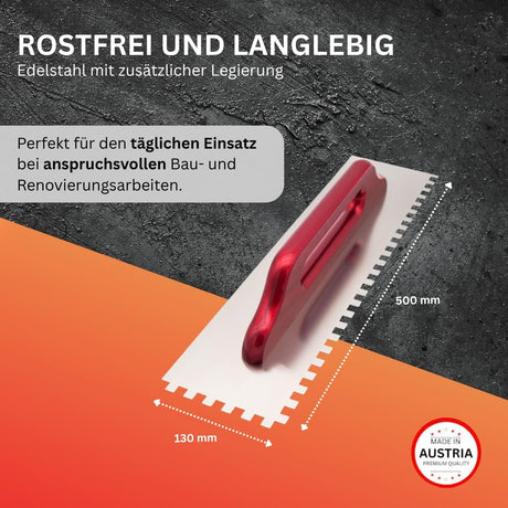 Profi Zahnkelle Edelstahl rostfrei – Roter Buchenholzgriff – E3–E12 & R12–R16