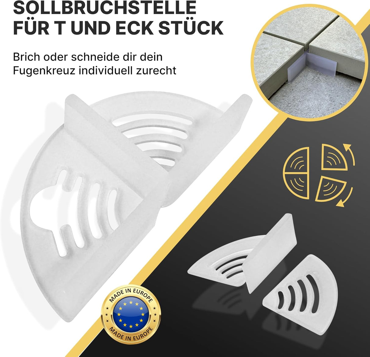 Fugenkreuze Terrassenplatten mit Teller