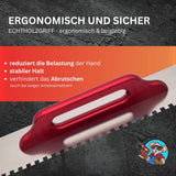 Profi Zahnkelle Edelstahl rostfrei – Roter Buchenholzgriff – E3–E12 & R12–R16