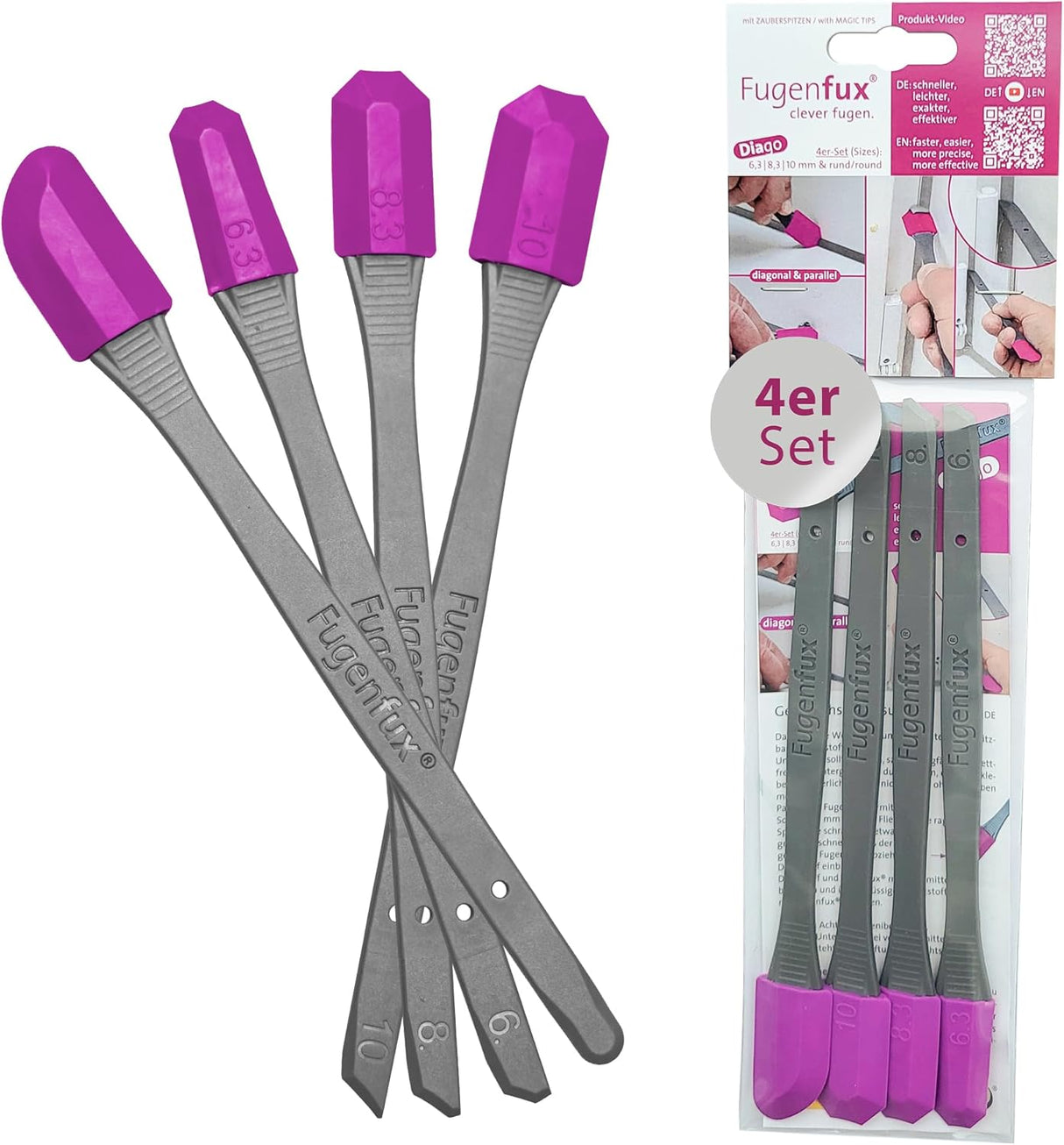 FUGENFUX® DIAGO 4er Set – Fugenglätter