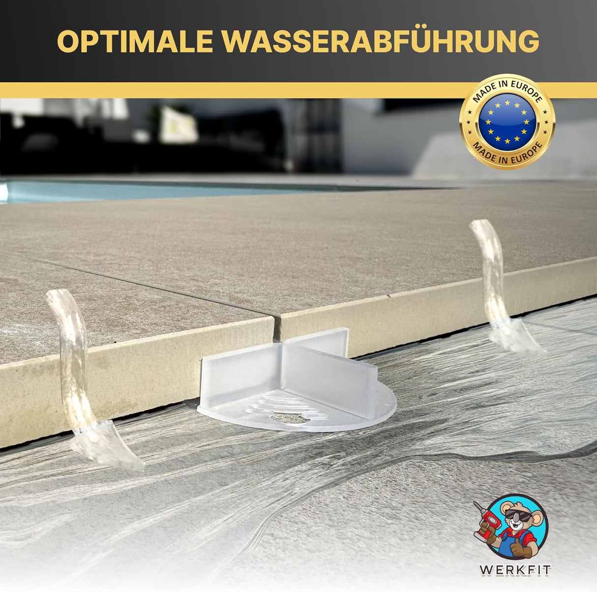 Fugenkreuze Terrassenplatten mit Teller